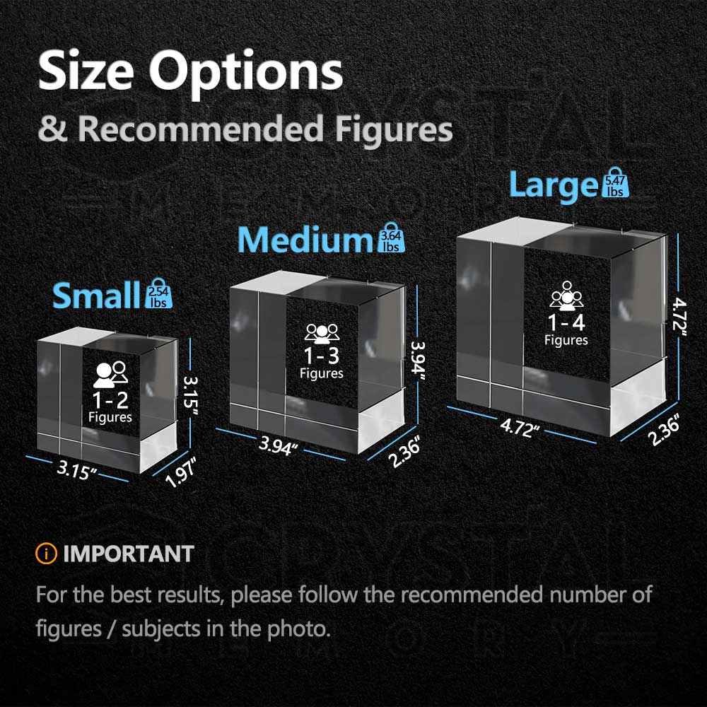 Pet Memorial Personalized 3D Photo Crystal Square Keepsake