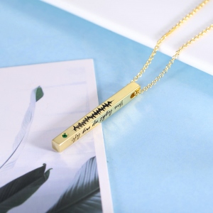 3D bar necklace