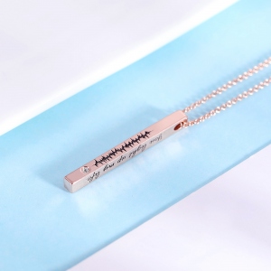 3D bar necklace