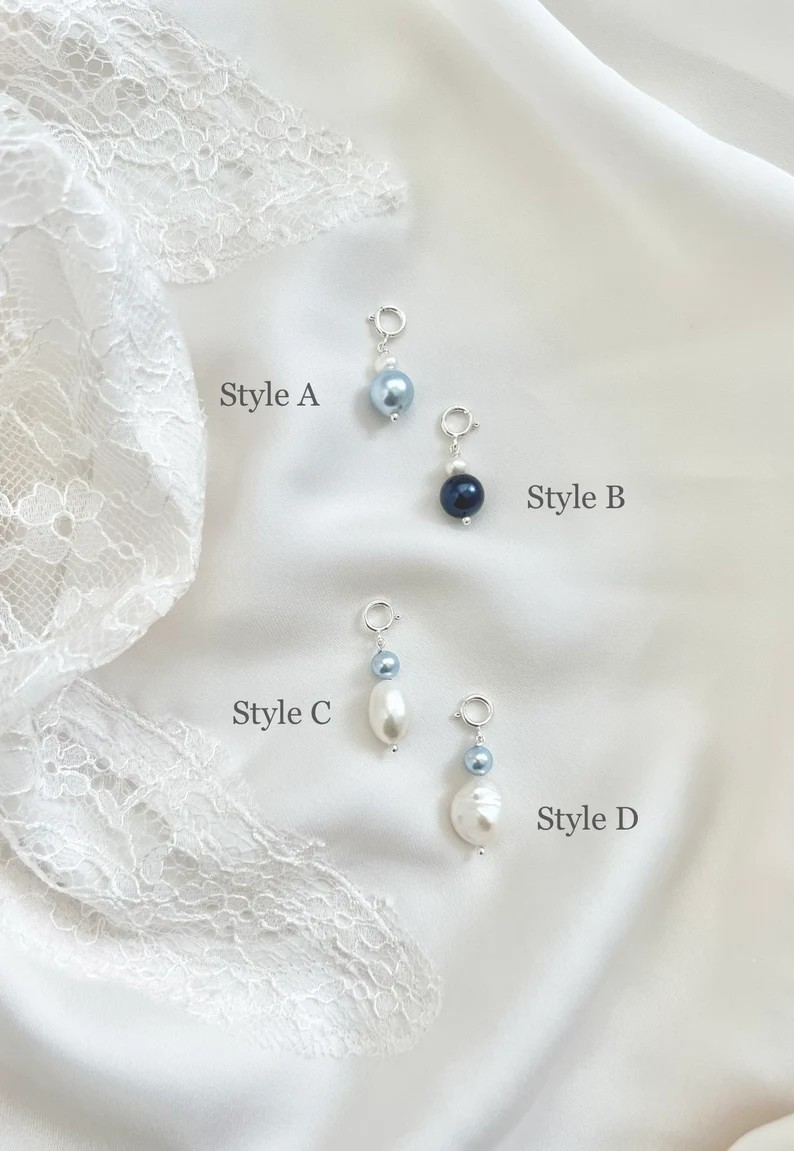 Something Blue Charm Keepsake, Bridal Shoe Charm, Bouquet Charm, Bridal Garter Charm
