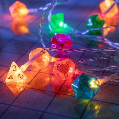 Led Dice Light Strands Fairy String Lights As Party Decor, Garden Decoration, Christmas Tree Decor, Room Decoration, DND Decor Glow In The Dark Dice