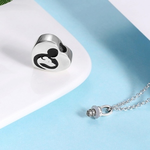 Engraved Cat cinerary necklace