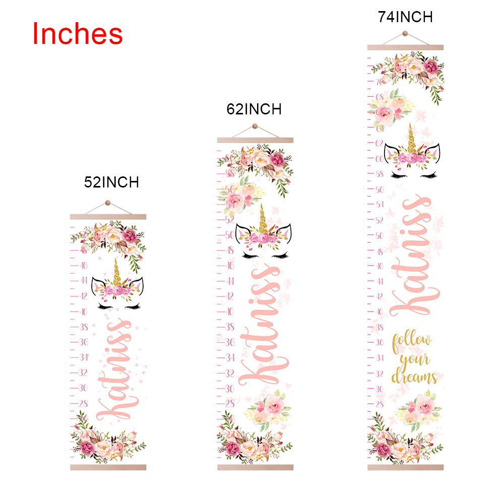 Gráfico de crescimento personalizado do unicórnio com nome