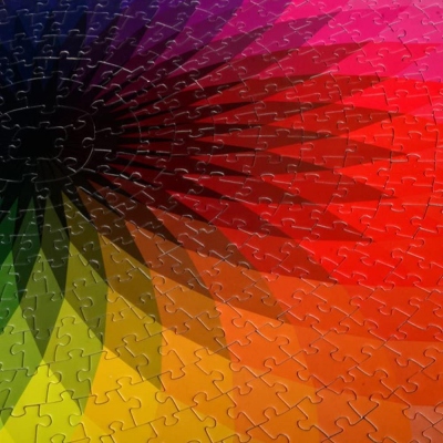 Rainbow Puzzle Game Decompression Toys For Adult