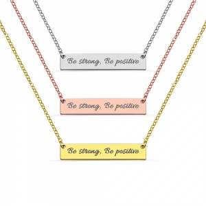 "God is greater than the highs and lows" Personalized Bar Necklace