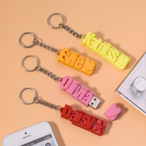 Personalized 3D Print Name USB Keychain 16GB/32GB/64GB