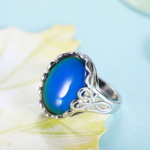 Chaing Color Mood Stone Ring
