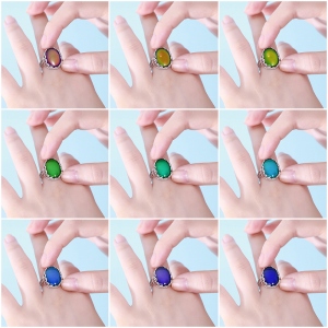 Chaing Color Mood Stone Ring