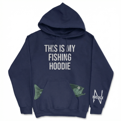 🎣Free Personalization🎣This Is My Fishing Hoodie, Angler Gift