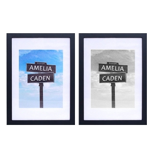 Custom Crossroads of Love Photo Print in Black Frame