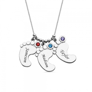 baby feet necklace