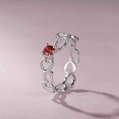Personalized Stethoscope Birthstone Ring for Medical Hero