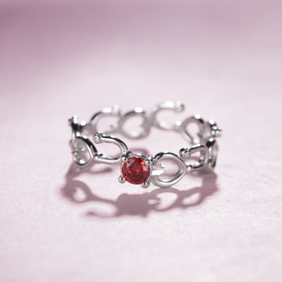 Personalized Stethoscope Birthstone Ring for Medical Hero