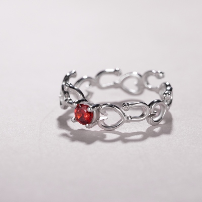 Personalized Stethoscope Birthstone Ring for Medical Hero