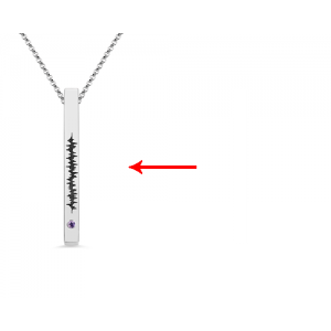 Customized Sound Wave Necklace in Sterling Silver