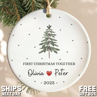 First Christmas Together Ornament, Personalized Our First Christmas Together Christmas Ornament Gifts New Couple First Christmas Keepsake
