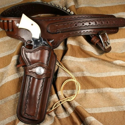 Western Leder Patronengürtel Munitionsschlaufen Revolver Holster Cover Colt Sass Rigs Cowboy Holster .22 .32 .357 .44 .38 .45